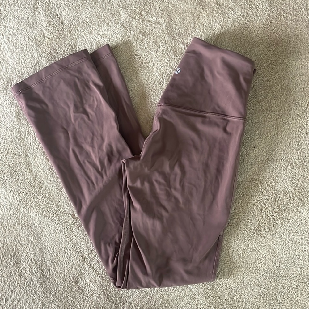 lululemon brown mini flare leggings